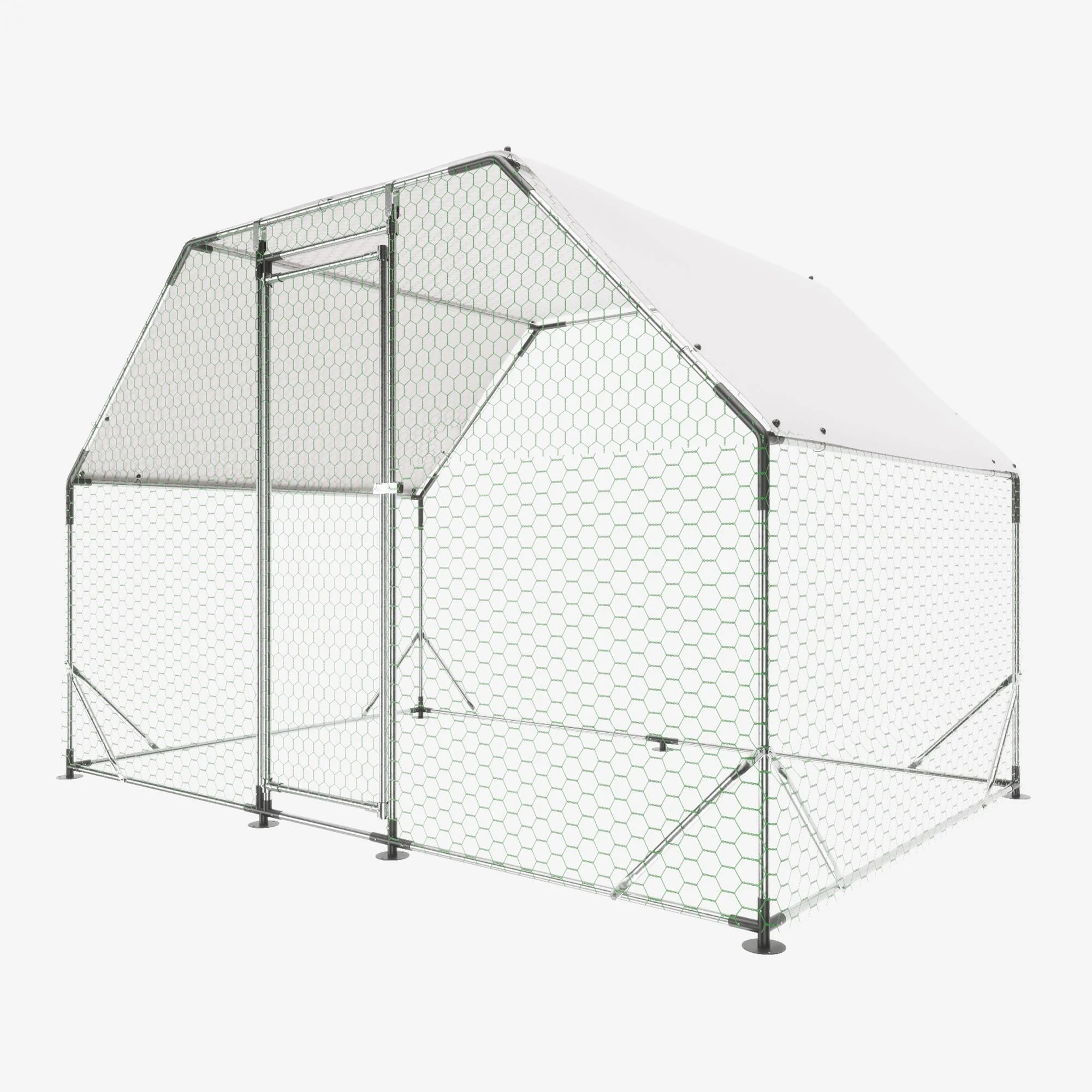 Large Chicken Coop for 6 8 Chickens, Seizeen Walk in Chicken Run with Waterproof, Galvanized Wire Poultry Hen Dog House Rabbits Hutch Duck Cage, 10FT - John Pierce Auto Care