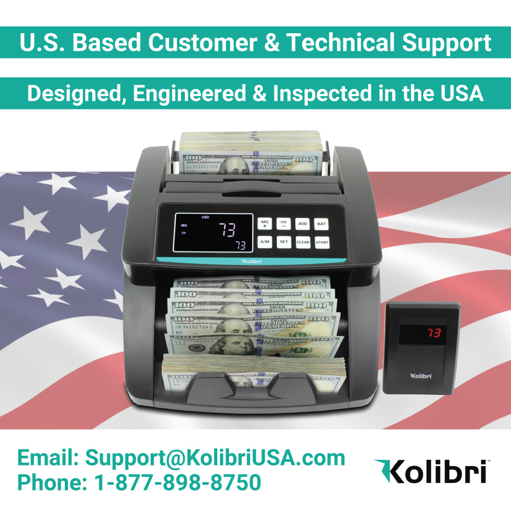 Kolibri Bill Counter\u0026#58; 1,500 bills per min, advanced counterfeit detection, set up in minutes - John Pierce Auto Care