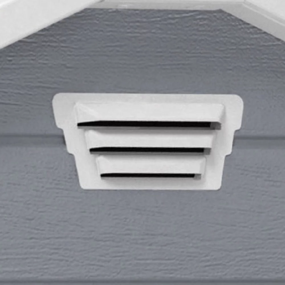 Keter Manor 4x6 Durable Resin Outdoor Storage Shed, Gray/White - John Pierce Auto Care