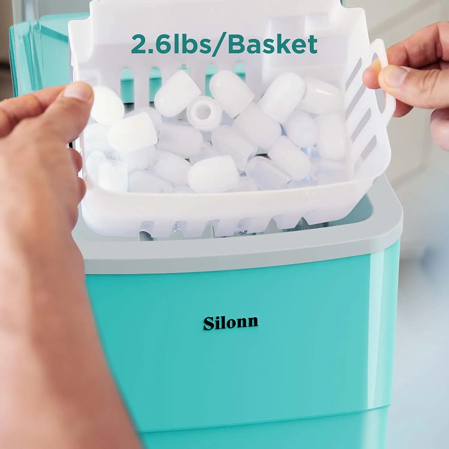 Smart Countertop Ice Maker, Compact Wi Fi Ice Maker with App Control, 9 Cubes in 6 Mins, 26 lbs per Day - John Pierce Auto Care