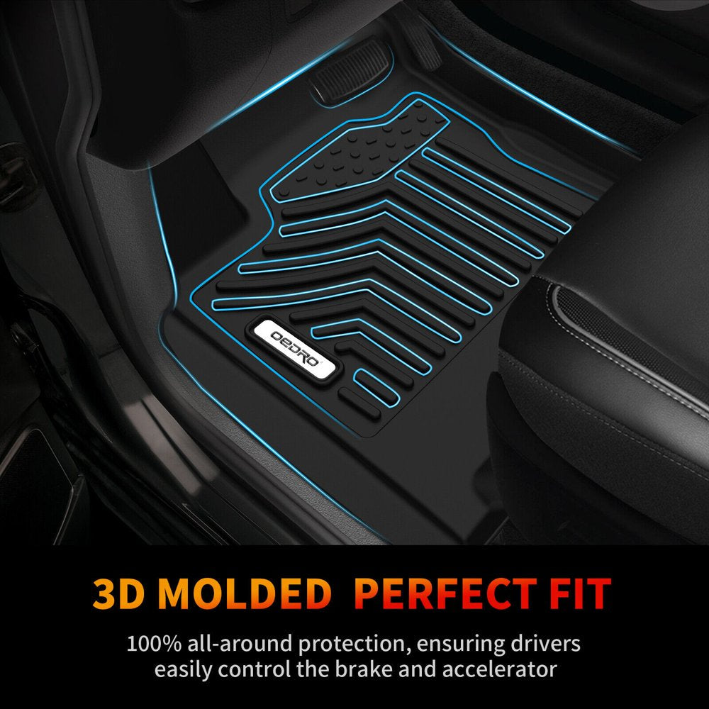Floor Mat 3 Row Compatible with 2014 2020 Infiniti QX60 2013 2020 Nissan Pathfinder TPE All Weather - John Pierce Auto Care