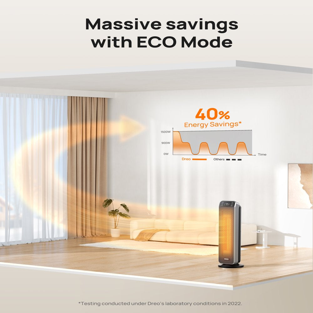 Dreo Electric Space Heater, 24\u0026quot; 11ft\/s Fast Quiet Heating with Remote, 3 Modes - John Pierce Auto Care