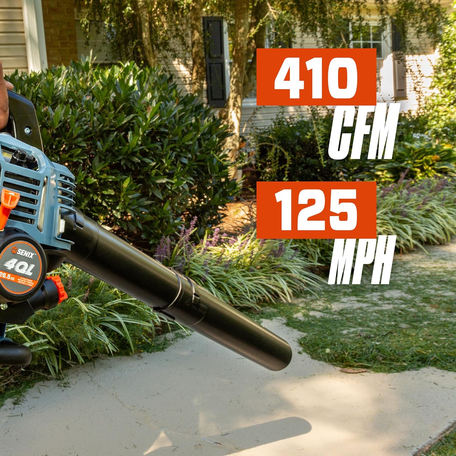 4QL 26.5 cc 4 Cycle Handheld Gas Leaf Blower, Up to 410 CFM and 125 MPH, Easy Start, Lightweight, Dual Grip Handle (BL4QL L) - John Pierce Auto Care