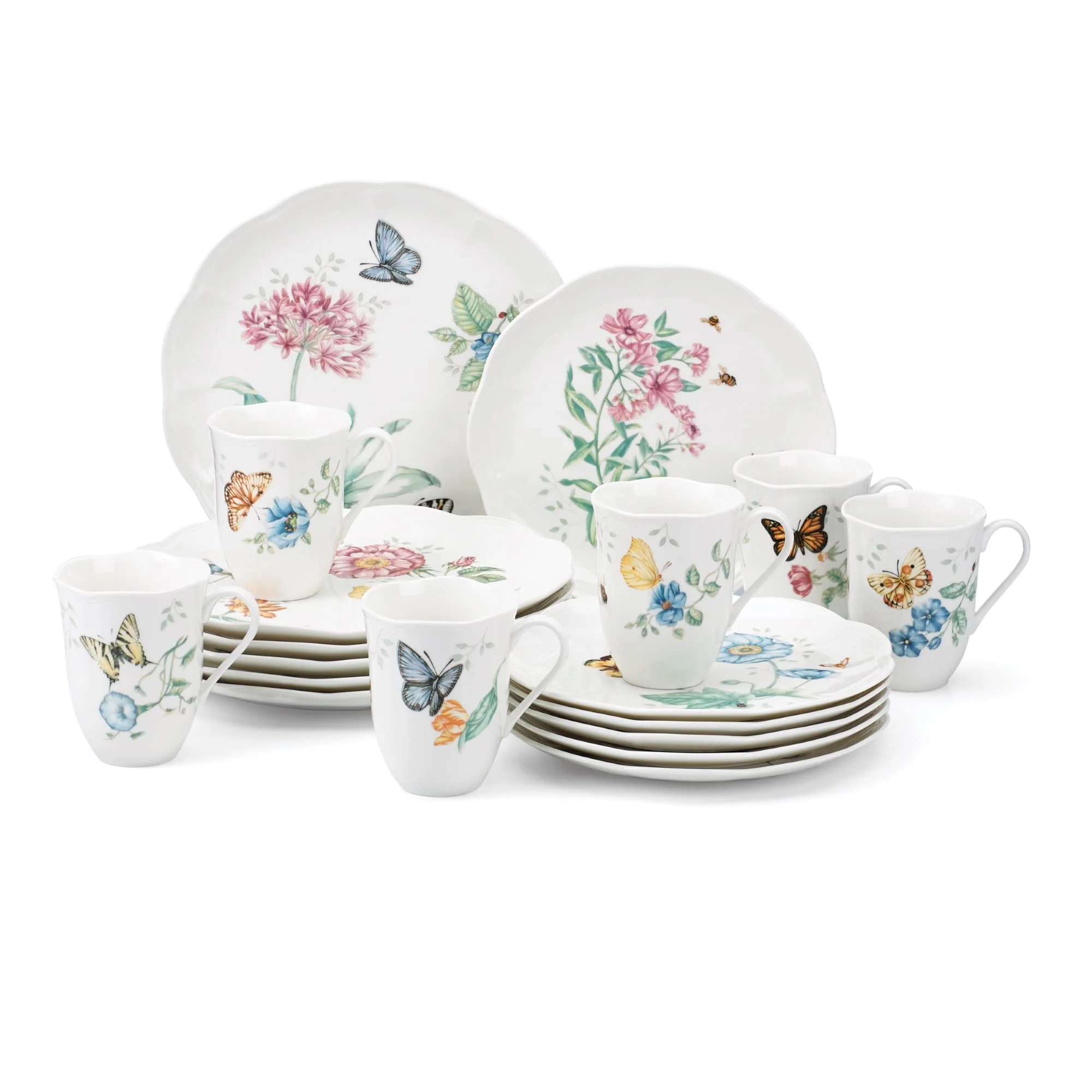 Lenox Butterfly Meadow 18-Piece Dinnerware Set, Service for 6 - John Pierce Auto Care