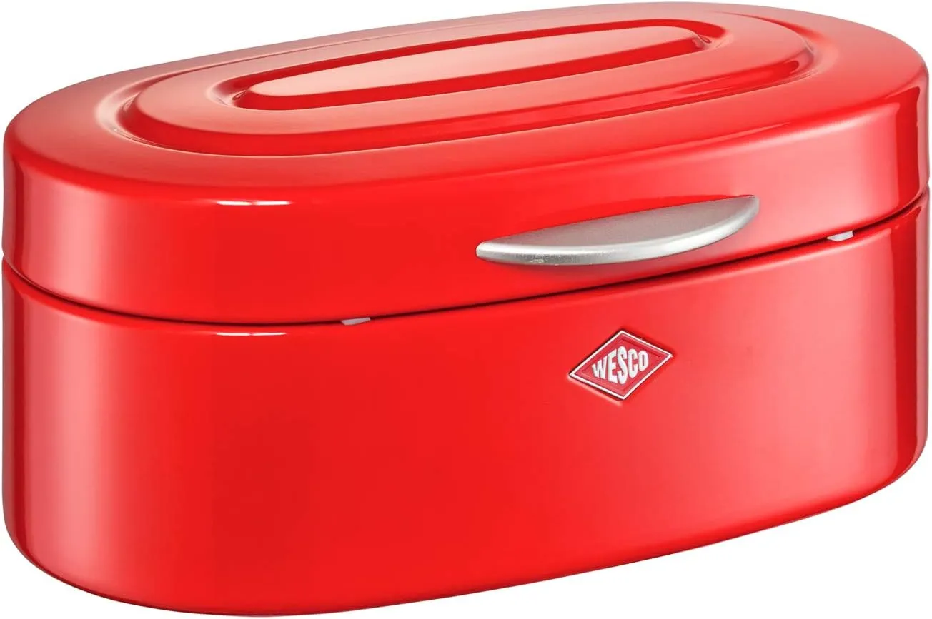 Single Breadbox Elly Steel Bread Box, Red, 32 x 19.4 x 14 cm - John Pierce Auto Care