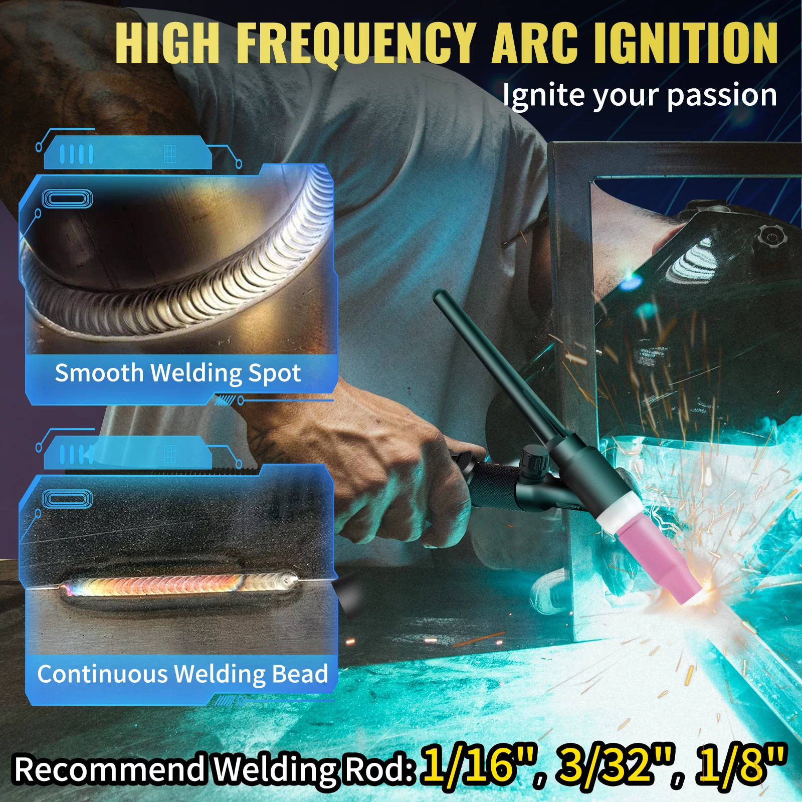 VEVOR TIG Welder, 210Amp 3 in 1, 110\/220V Dual Voltage HF TIG\/Stick\/Clean Welding Machine w\/ USB, IGBT Inverter \u0026amp; Torch, Digital Arc Welder for Stainless Steel, Iron, Mild Steel, Copper, and Nickel - John Pierce Auto Care