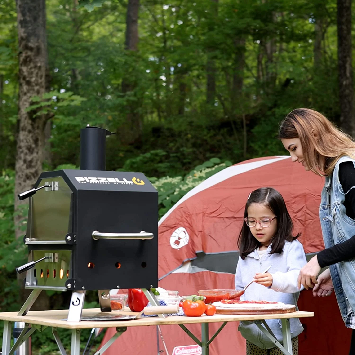 Portable Outdoor Wood-Fired 2-Layer Pizza Oven with Accessories - John Pierce Auto Care