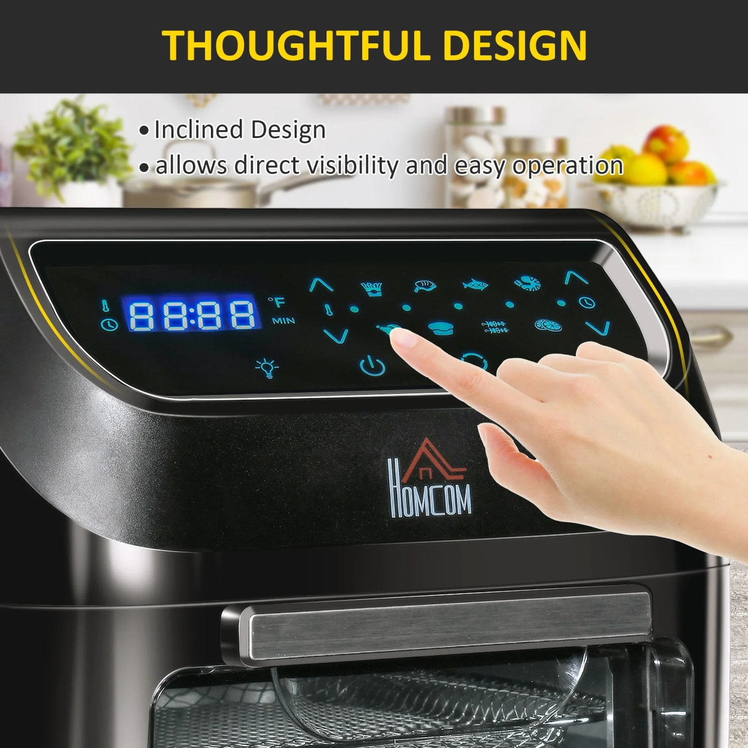 GFVCNIO 12 QT Air Fry Oven 8 In 1 Countertop Oven Combo with Air Fry Roast Broil Bake and Dehydrate 1700W with Accessories and LED Display Black - John Pierce Auto Care