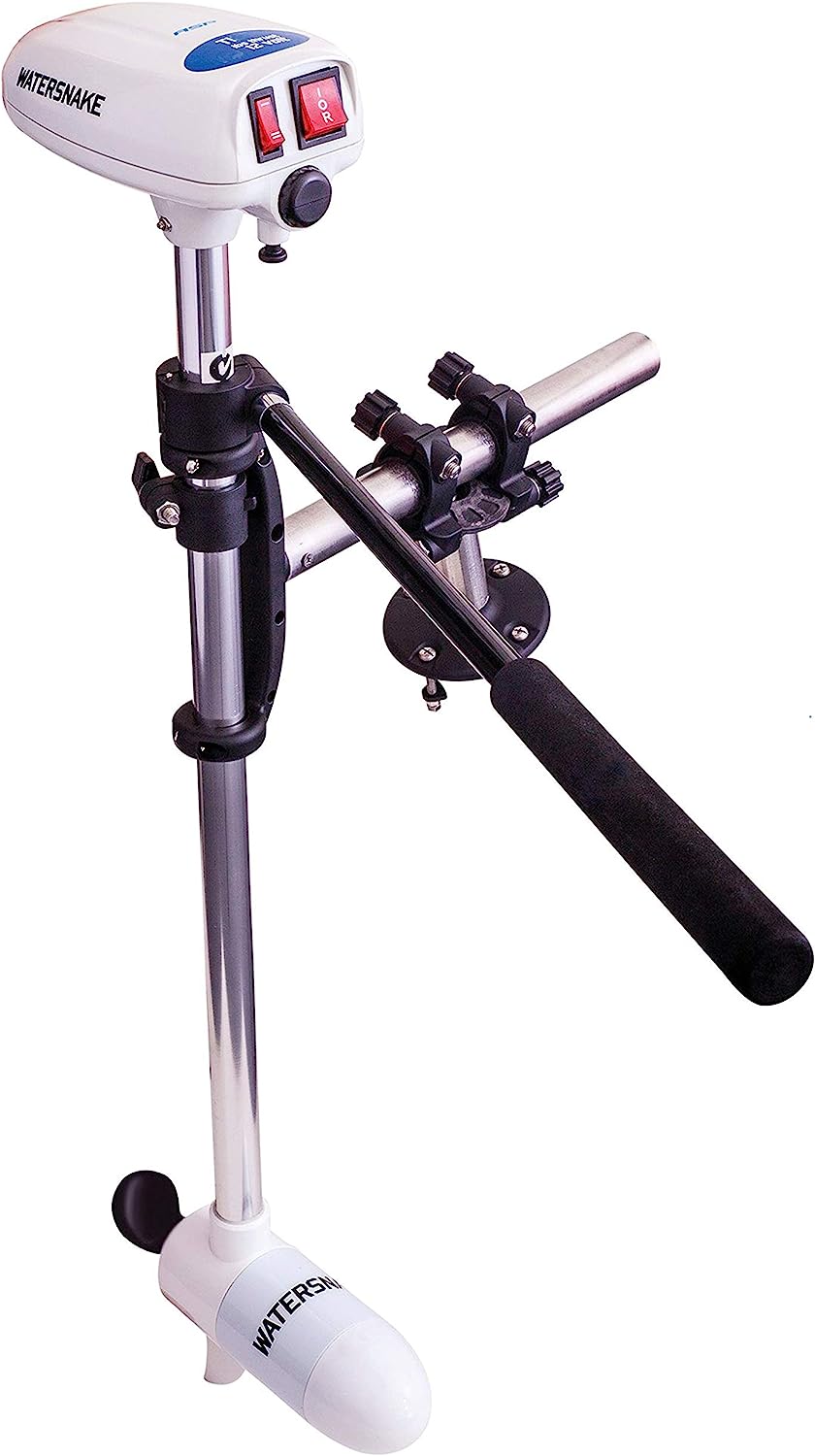 Watersnake 18 Pound Thrust 12v Electric Saltwater Trolling Motor with Kayak Bracket - John Pierce Auto Care