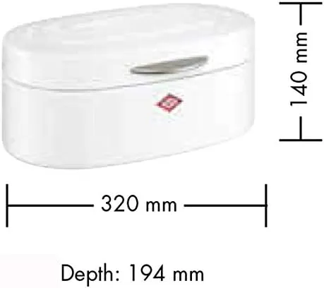 Single Breadbox Elly Steel Bread Box, Red, 32 x 19.4 x 14 cm - John Pierce Auto Care