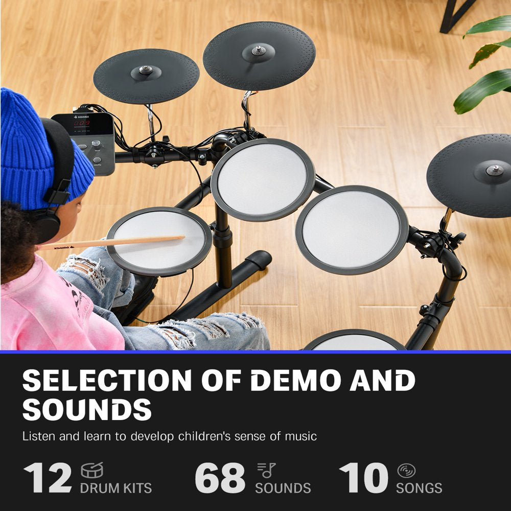 Donner Electric Drum Set For Kids Beginner, 68  Sounds, Quiet Mesh Pad - John Pierce Auto Care