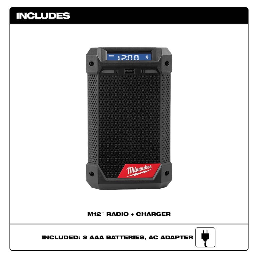 Milwaukee M12 Bluetooth Jobsite Radio/Charger - John Pierce Auto Care