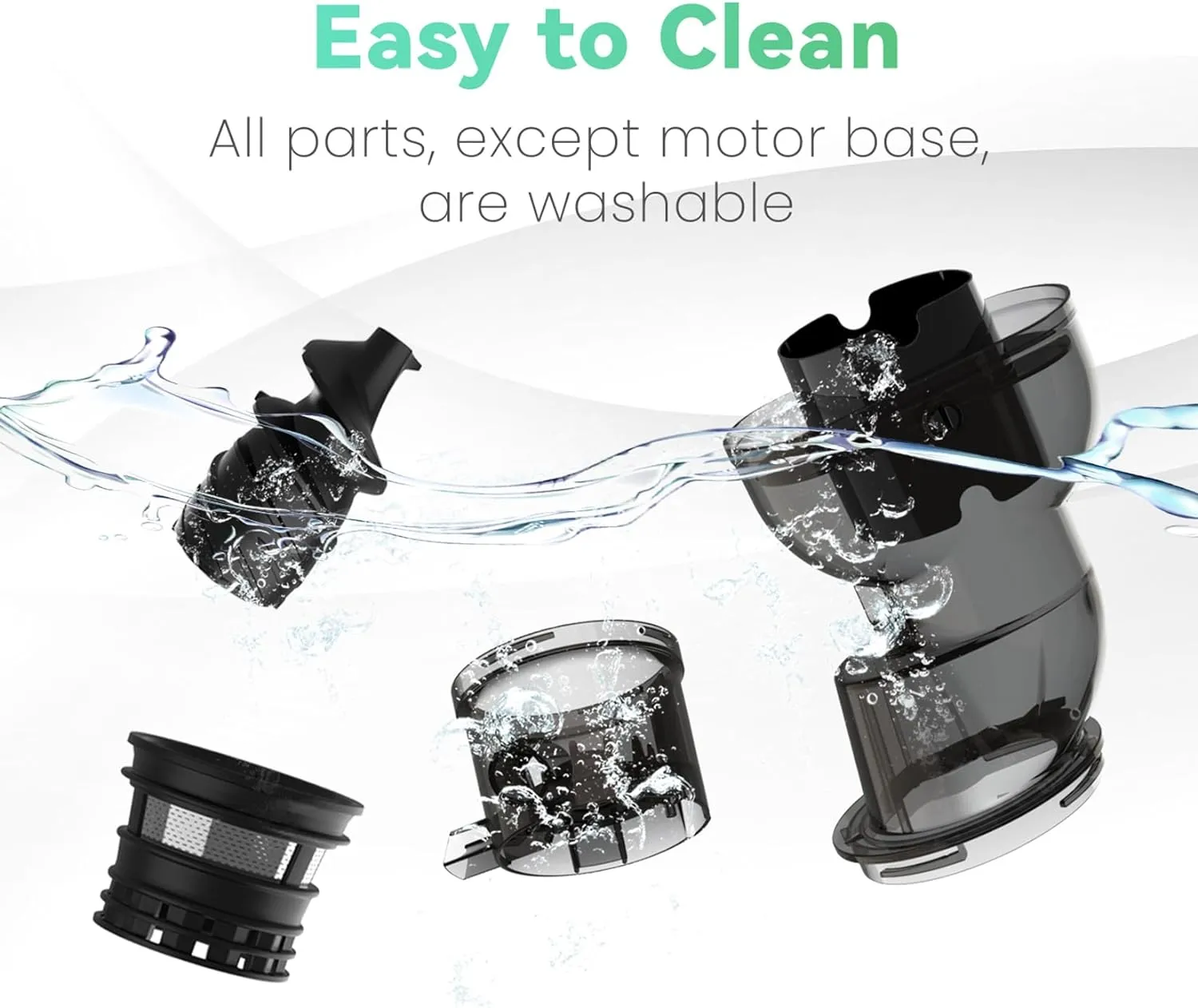 Chew Juicer, 3.5 inch (88 mm) powerful slow cooling juicer, large feed tank - John Pierce Auto Care