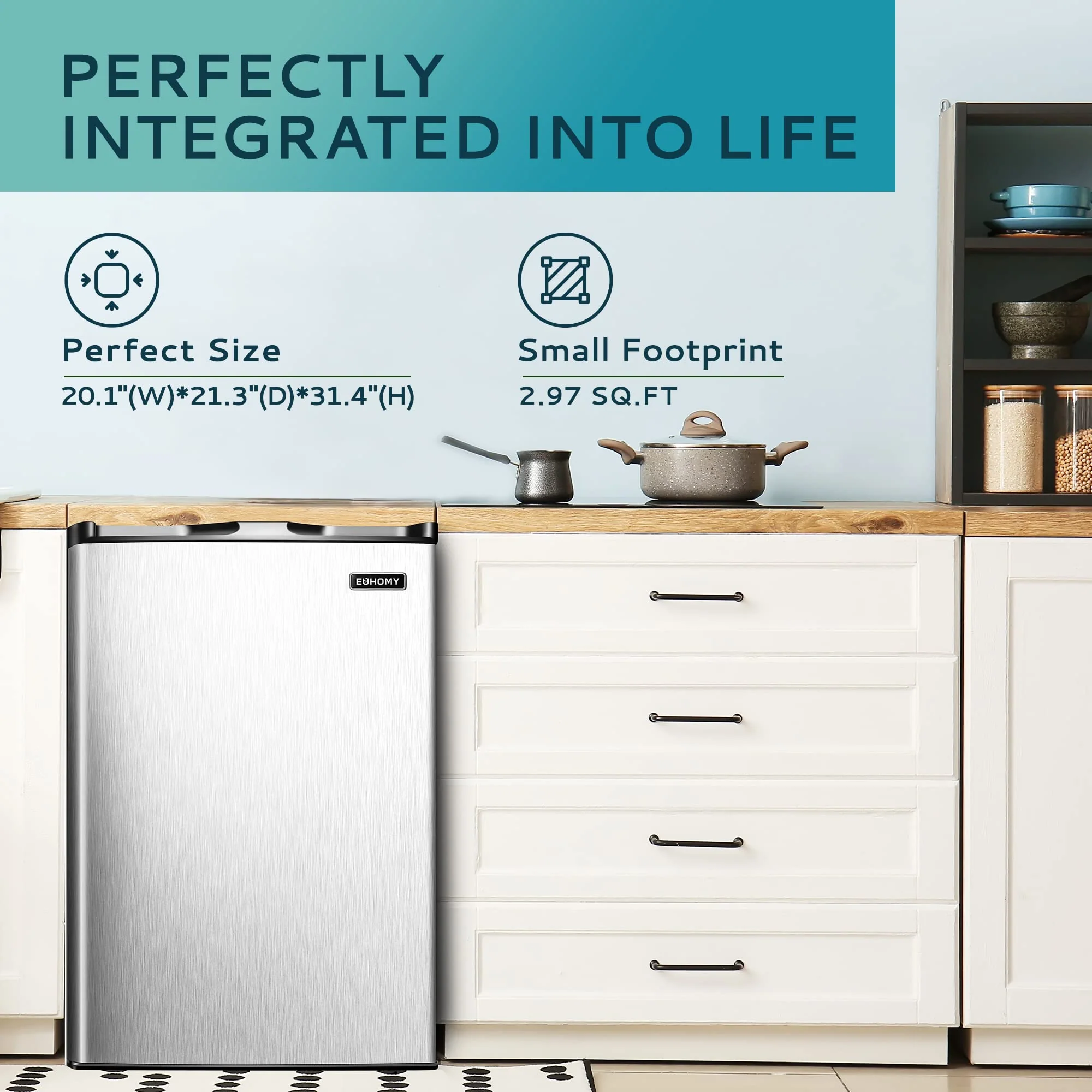 EUHOMY 3.0 Cu. Ft. Compact Upright Freezer - John Pierce Auto Care