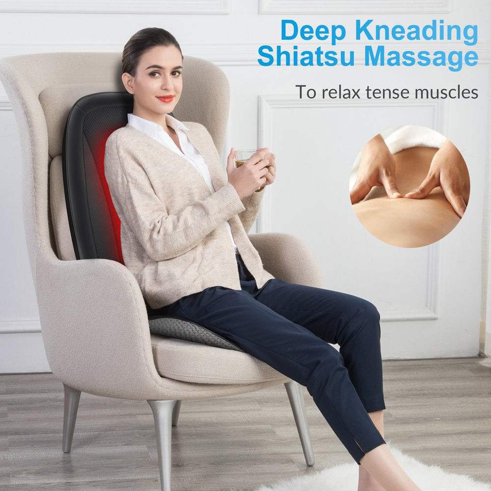 Comfier Shiatsu Back Massager with Heat Deep Tissue Kneading Massage Seat Cushion - John Pierce Auto Care