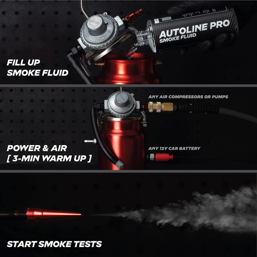 AutoLine Pro Automotive Smoke Machine Leak Detector EVAP Vacuum Diagnostic Tester - John Pierce Auto Care