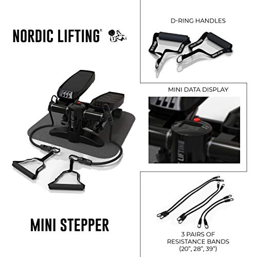 Mini Stepper \u0026amp; Stair Climber Machine   W\/Resistance Bands Set   Portable Step Exercise - John Pierce Auto Care
