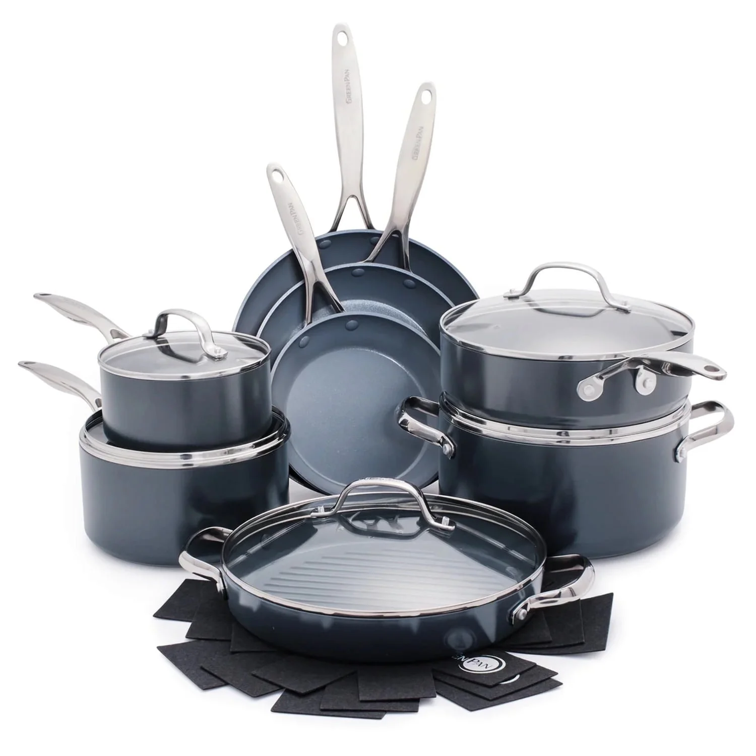 GreenPan Valencia Pro Ceramic Nonstick 13-Piece Cookware Set - John Pierce Auto Care