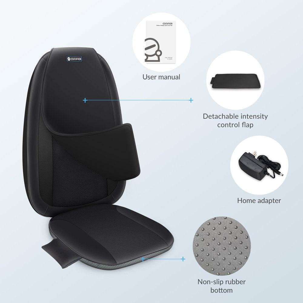 Comfier Shiatsu Back Massager with Heat Deep Tissue Kneading Massage Seat Cushion - John Pierce Auto Care