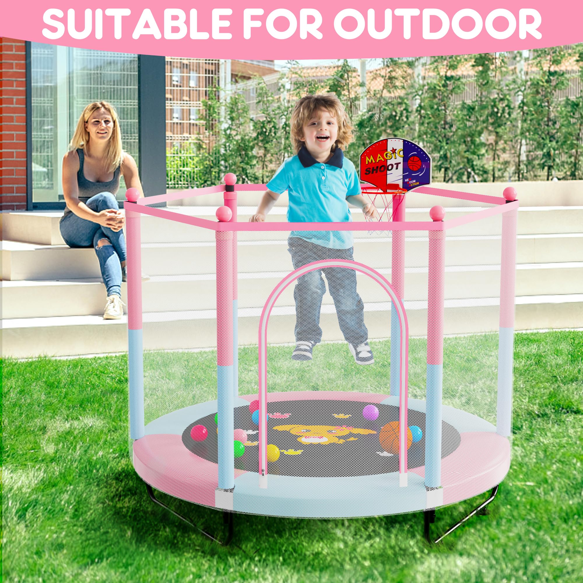 VGMiu 5-ft. Kids’ Trampoline with Enclosure - John Pierce Auto Care