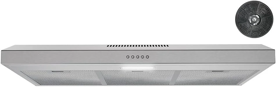 Streamline 36 in. Longhena Convertible Undermount Range Hood in Brushed Stainless Steel with Mesh Filters, Push Button Control, LED Light - John Pierce Auto Care
