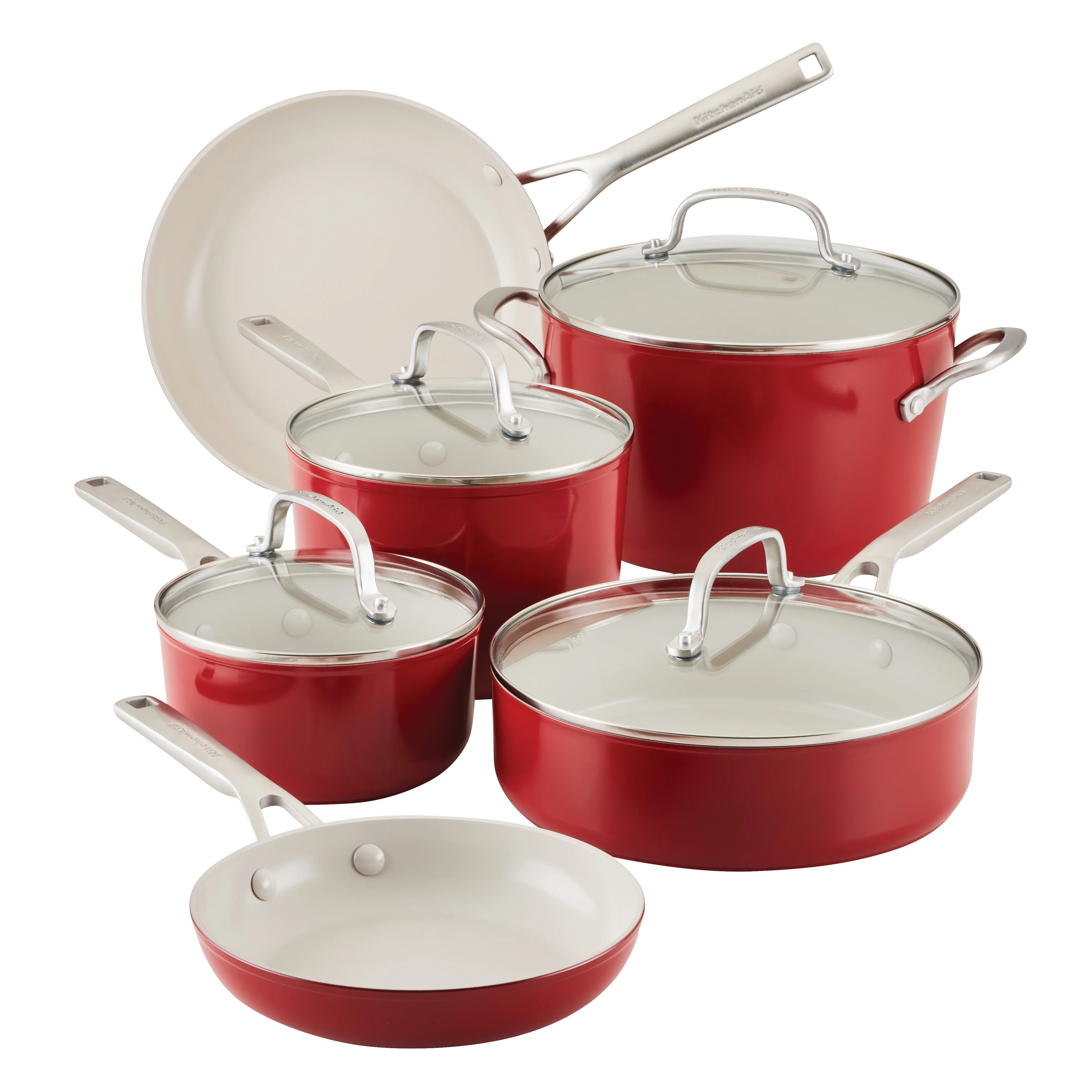 KitchenAid 10-Piece Hard Anodized Ceramic Nonstick Cookware Set - John Pierce Auto Care