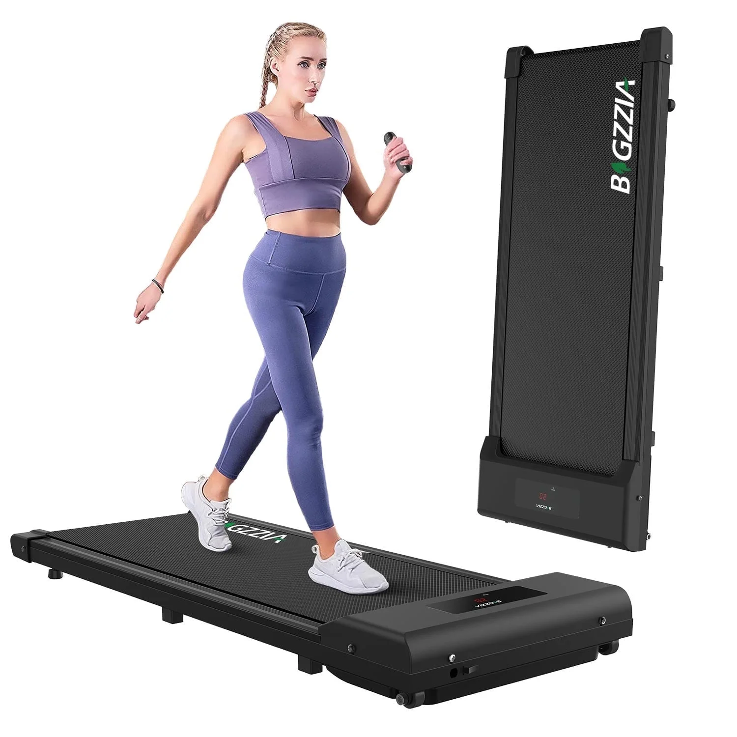 Bigzzia Treadmill 2 HP Portable Running Machine Walking Treadmill Exercise Maximum Weight 265 lbs Black - John Pierce Auto Care