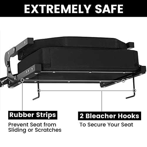 Jauntis Stadium Seats for Bleachers, Bleacher Seats with Ultra Padded Comfy Foam Backs and Cushion - John Pierce Auto Care