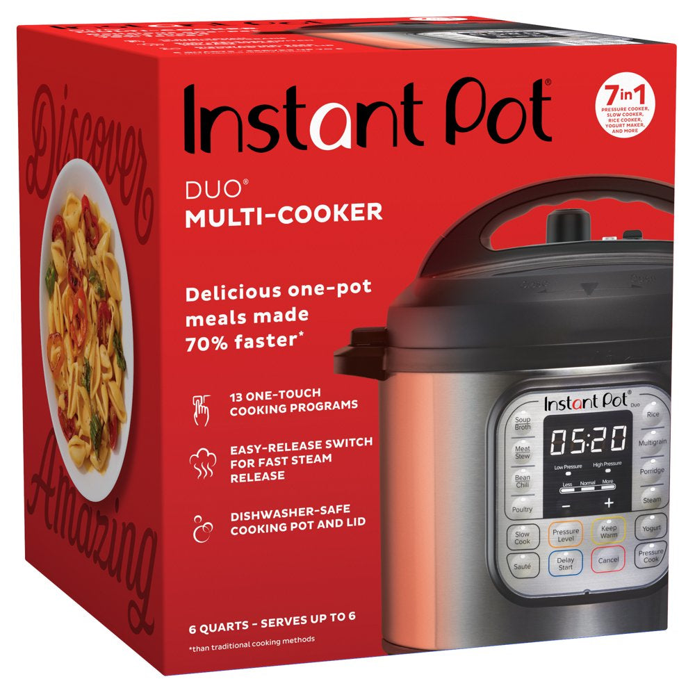 Instant Pot Duo 6 Qt Electric Pressure Cooker 7 In 1 with Easy Release Steam Switch - John Pierce Auto Care