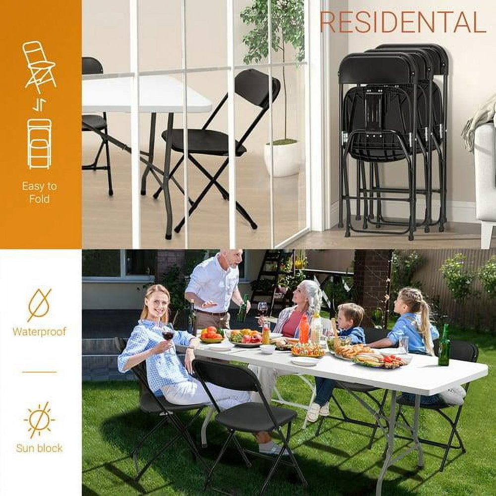 Ktaxon 10 Pack Plastic Folding Chairs Wedding Banquet Seat Party Event Chair - John Pierce Auto Care