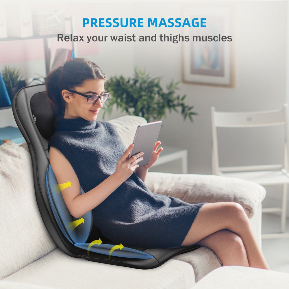Comfier Shiatsu Neck Back Massager with Heat, Air Compression Massage Chair Pad - John Pierce Auto Care