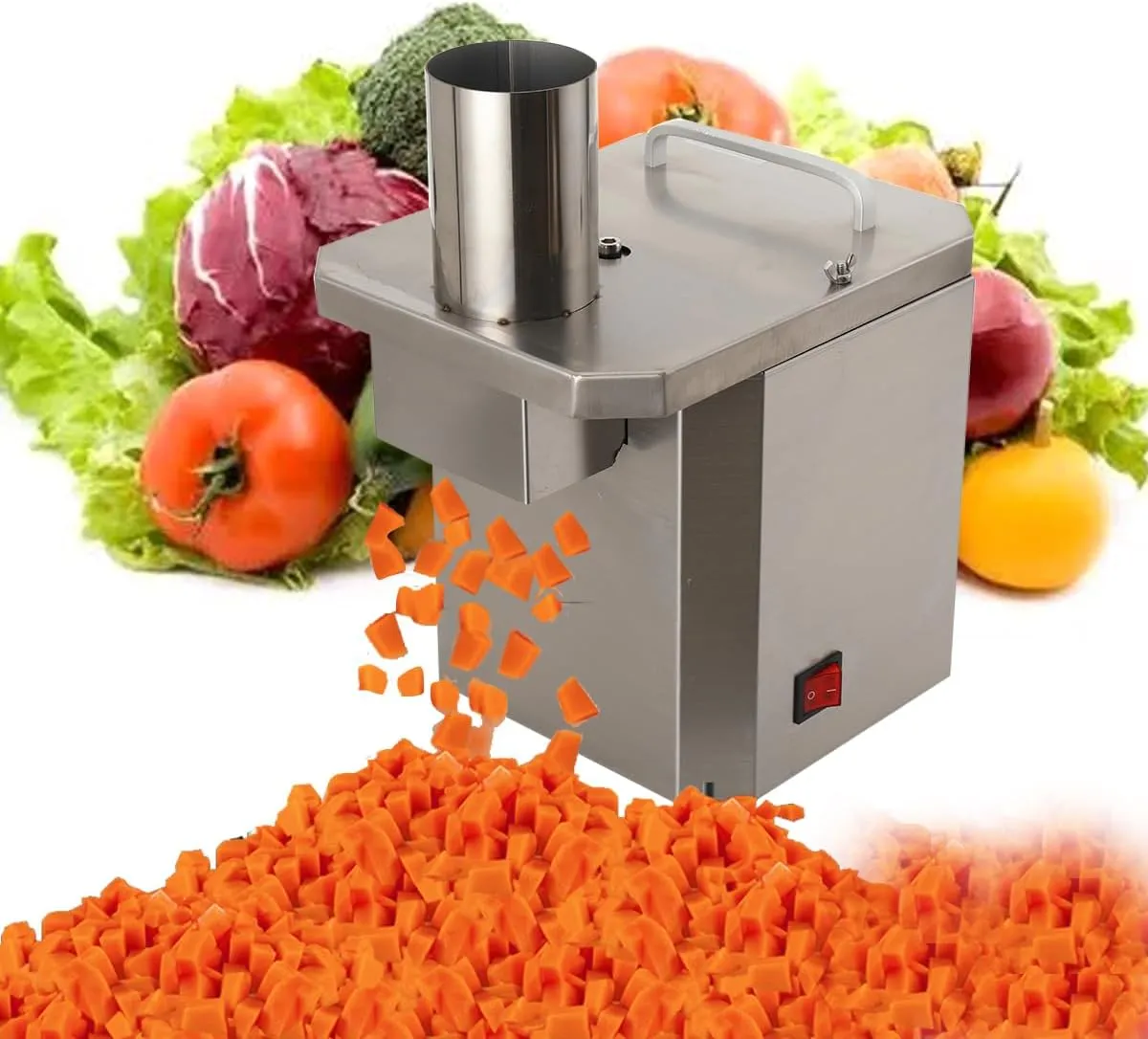 Commercial vegetable cutter Electric fruit cutter, 110V stainless steel automatic fruit and vegetable cutter - John Pierce Auto Care