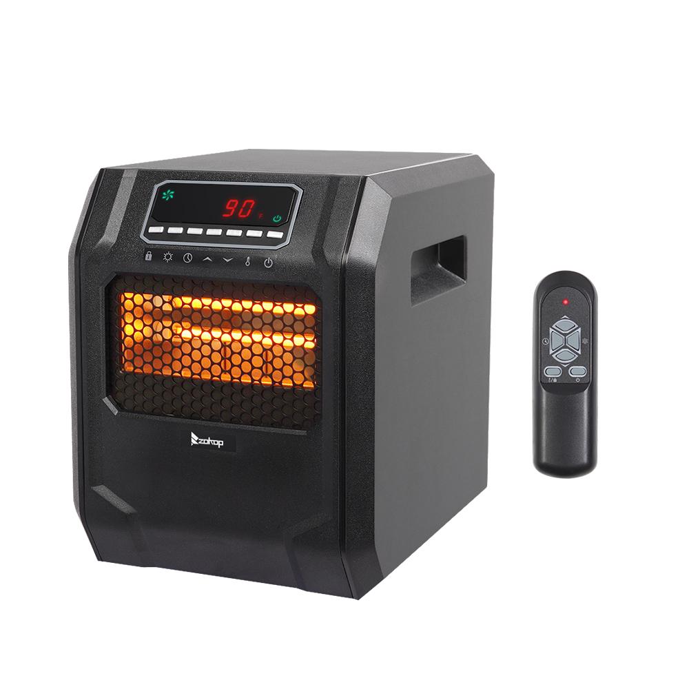 Portable Space Heater, 750W\/1500W Small Infrared Heater w\/ Remote, LED Display, 3 WorModes, Safe Electric Heater for Home Office Bedroom with Overheat Protection, 11.58��� x 9.72��� x 12���, Q6153 - John Pierce Auto Care