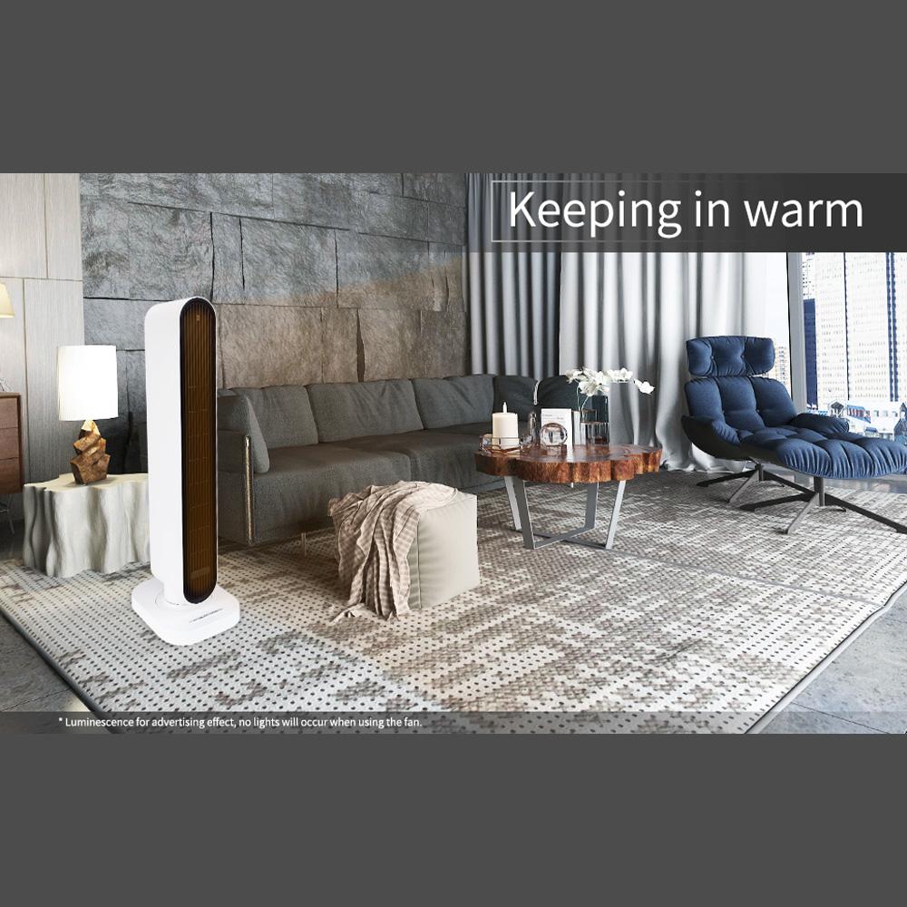 Portable heating tower instant space heater overheat protection white - John Pierce Auto Care