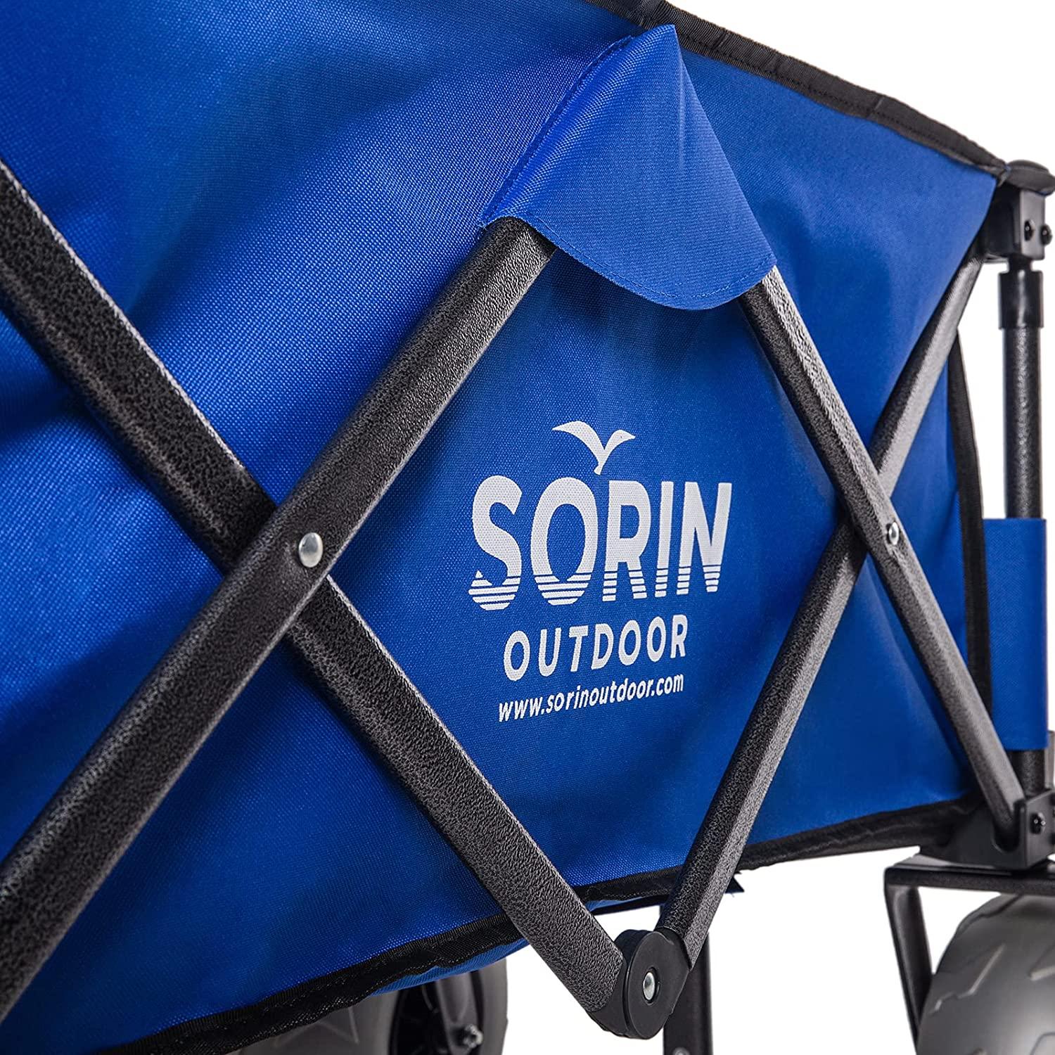 Sorin Outdoor Heavy Duty Collapsible Foldable Beach Cart with Balloon Wheels for Sand Garden Wagon Camping Beach Wagon with Balloon Tires Cart for Beach with Big Wheels Inflatable Tires - John Pierce Auto Care