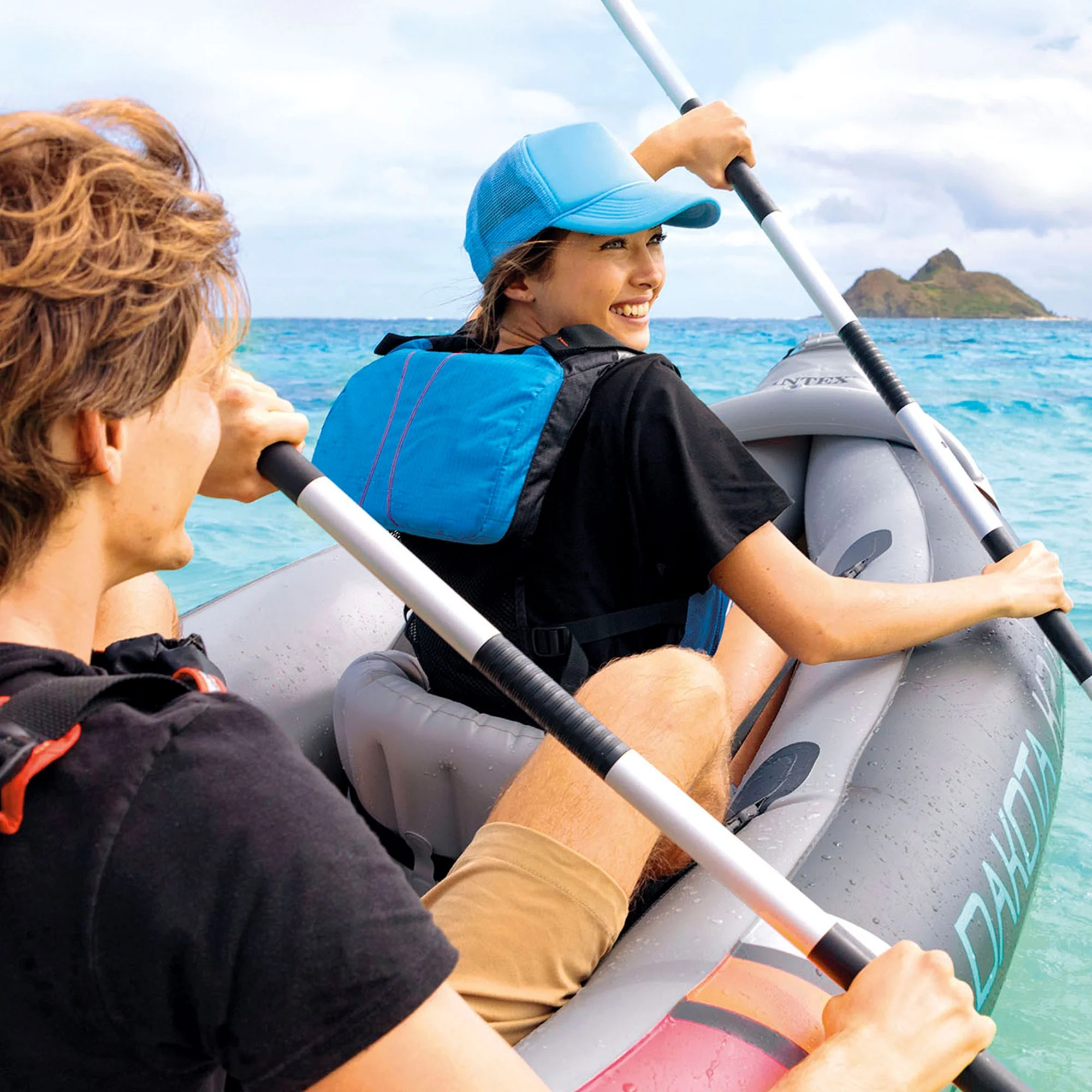 Open Box Intex Dakota K2 2 Person Vinyl Inflatable Kayak with Oars and Pump - John Pierce Auto Care
