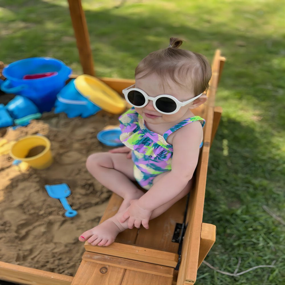 Morgete 47\u0026#039;\u0026#039; Outdoor Sandbox for Kids with Lid and Bench - John Pierce Auto Care