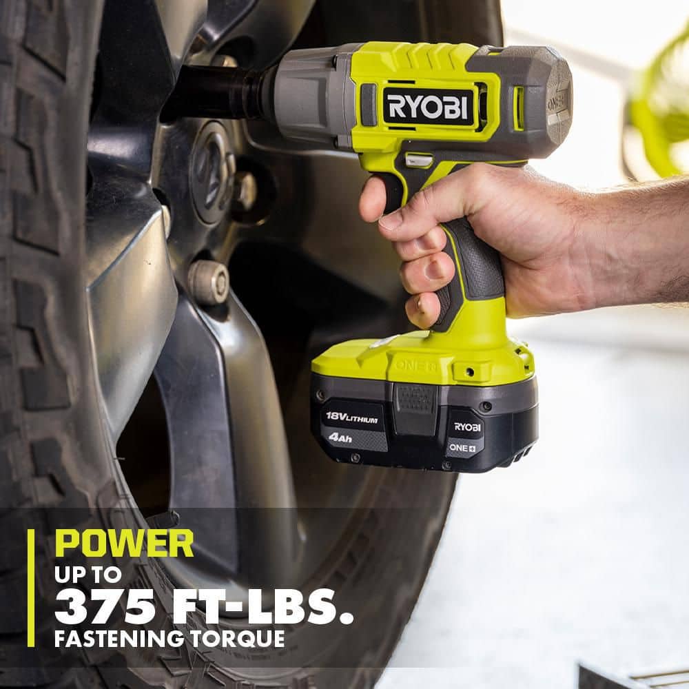 Ryobi 18V Cordless 1/2-inch Impact Wrench Kit - John Pierce Auto Care