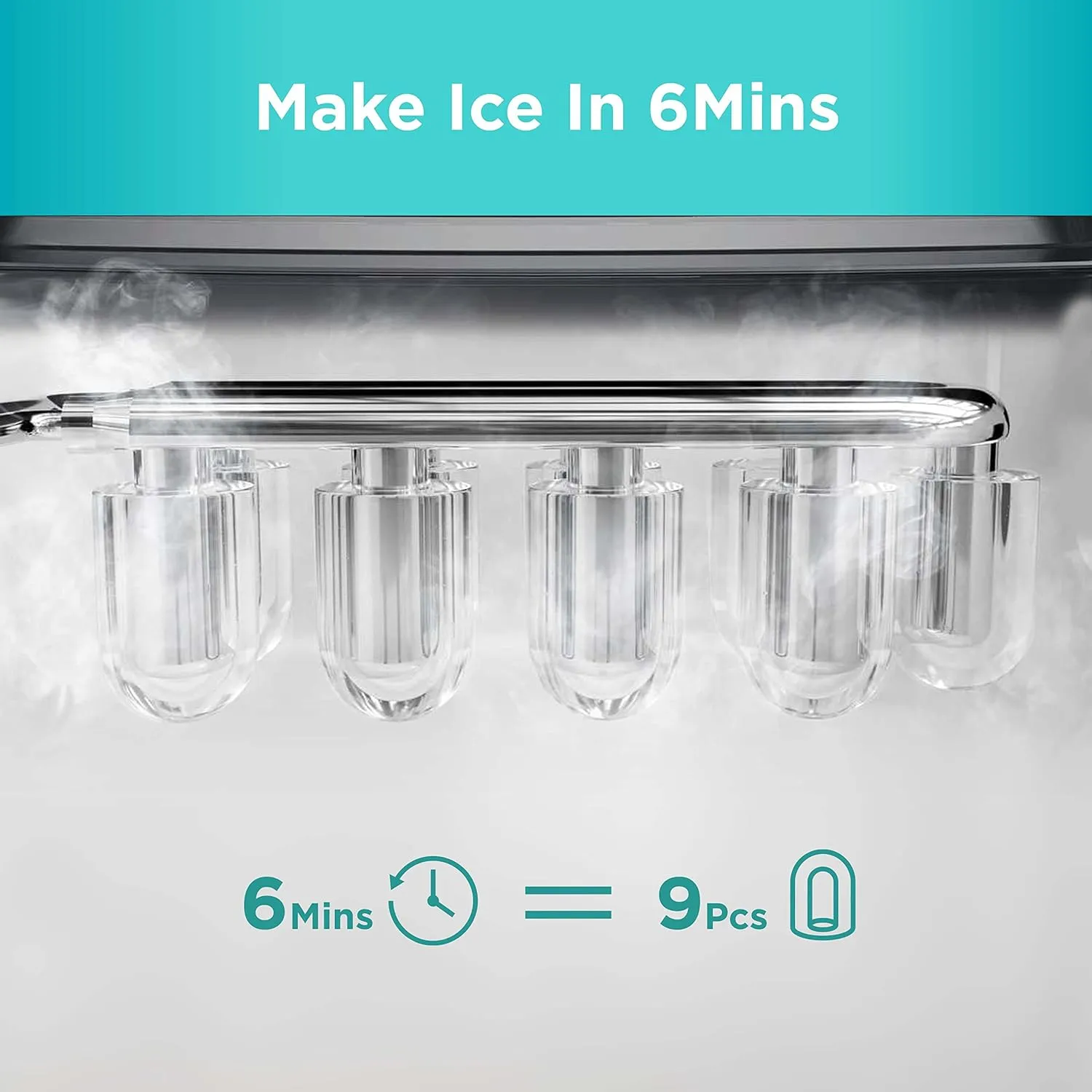 Smart Countertop Ice Maker, Compact Wi Fi Ice Maker with App Control, 9 Cubes in 6 Mins, 26 lbs per Day - John Pierce Auto Care