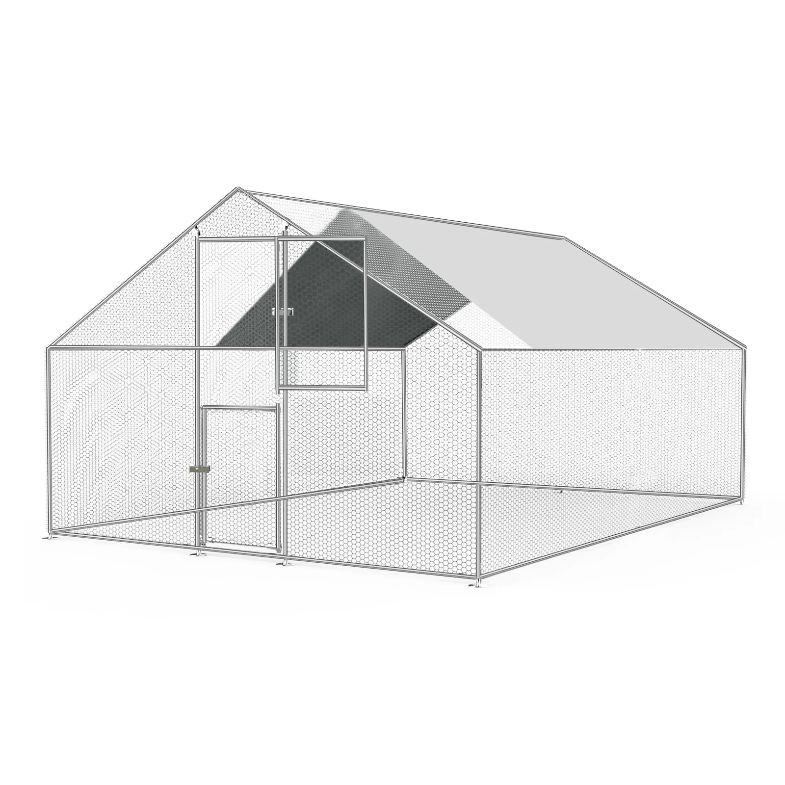 Kkonetoy 10 X 10 X 6.6ft Large Metal Chicken Coops, Outdoor Duck Walk in Run Poultry Cage, Walk in Hen House\u0026amp; with Waterproof Cover - John Pierce Auto Care