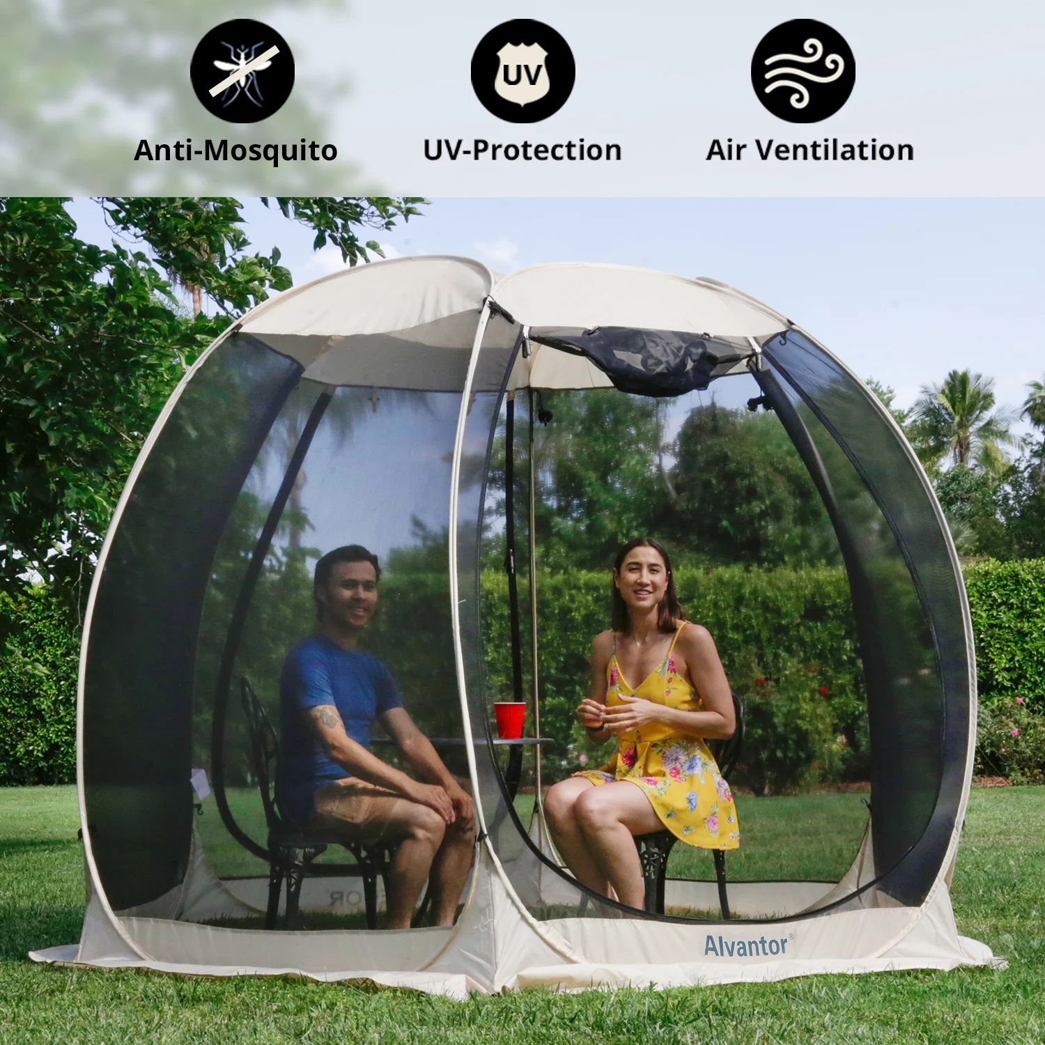 Screen House Camping Room Pop Up Gazebo 10\u0026#039;X10\u0026#039; Instand Canopy - John Pierce Auto Care