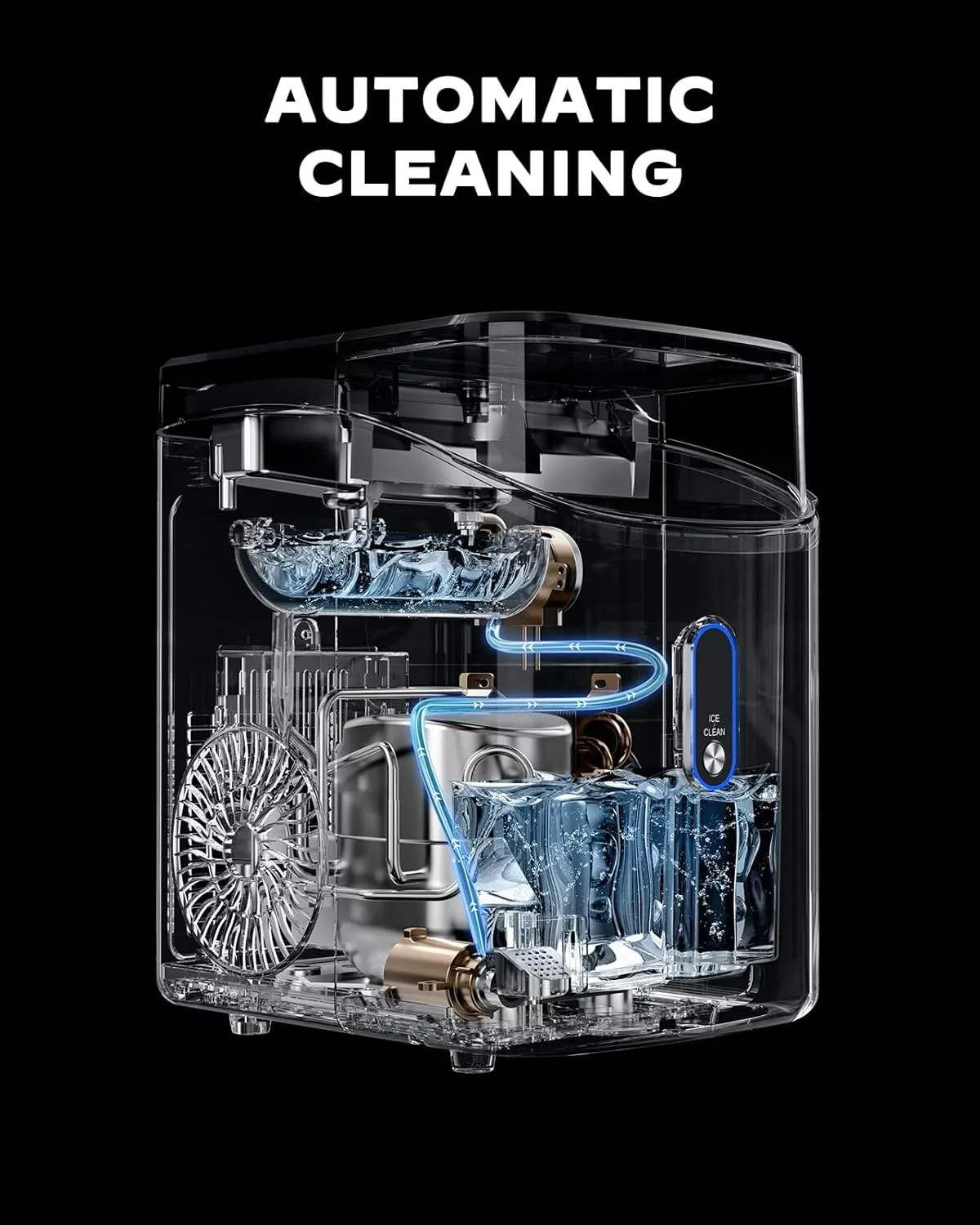 Ice Maker Countertop, Pebble Ice Maker with Soft Chewable Ice, One Click Operation Ice Machine with Self Cleaning, 33lbs\/24H - John Pierce Auto Care