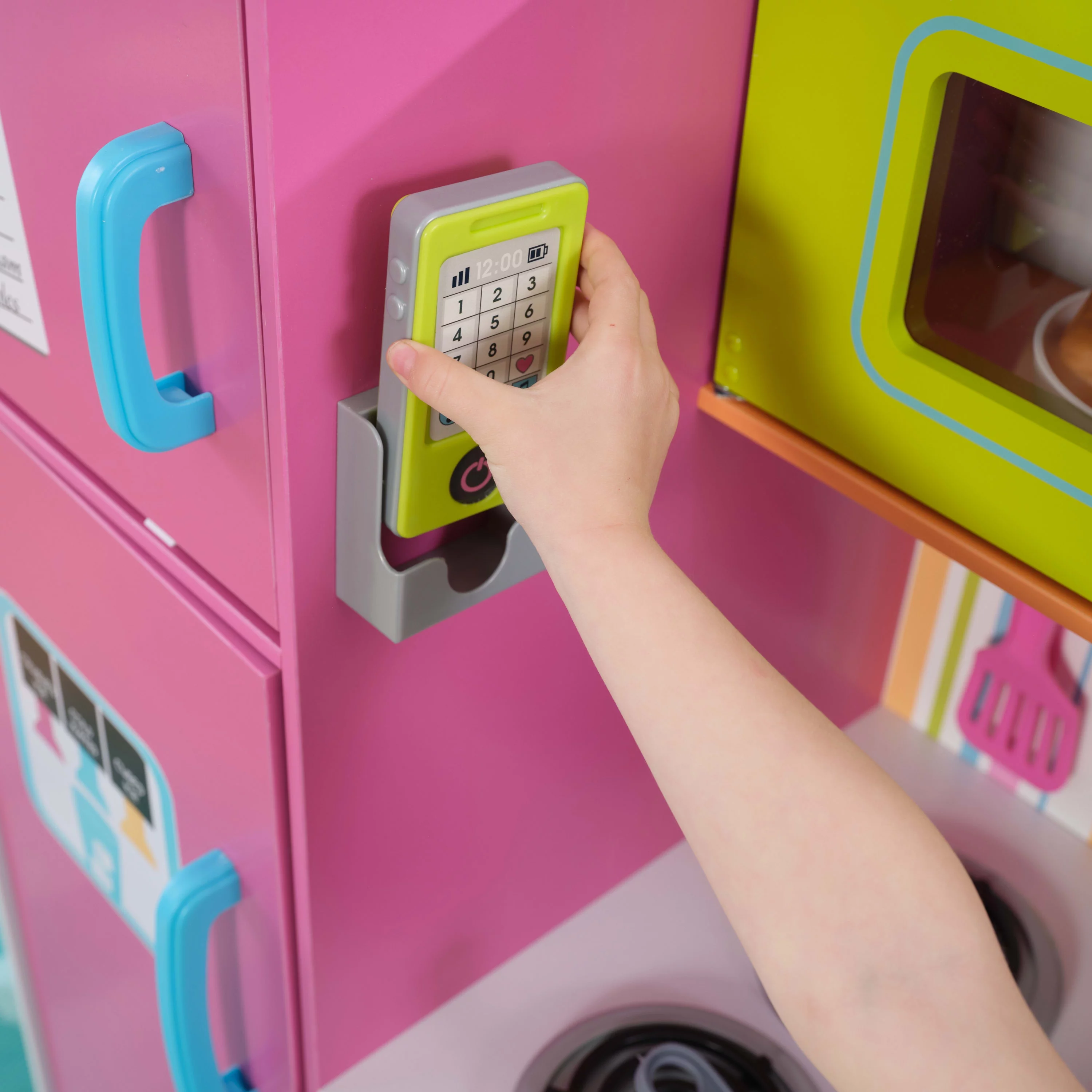 KidKraft Deluxe Big and Bright Wooden Play Kitchen for Kids, Neon Colors - John Pierce Auto Care