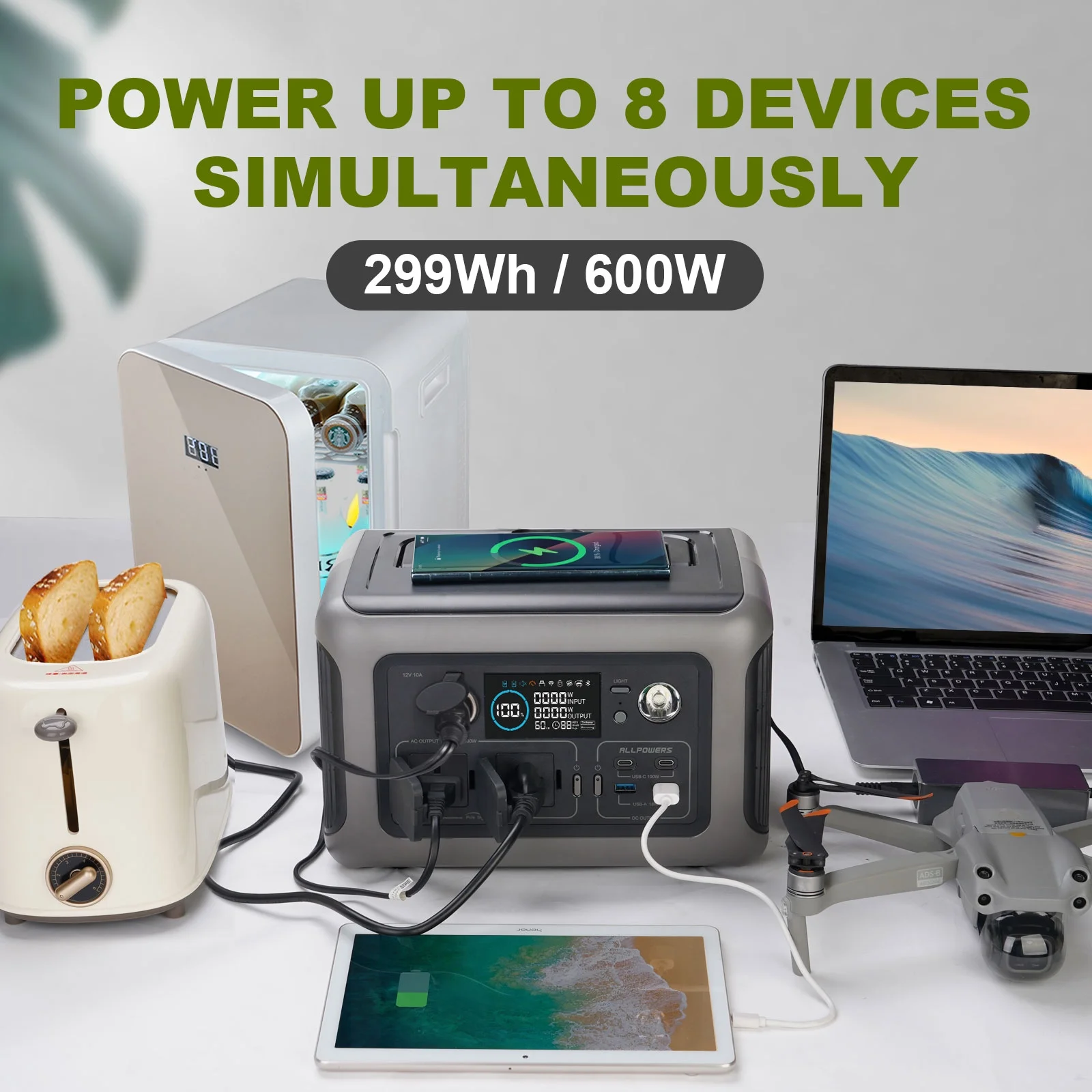ALLPOWERS R600 600W Portable Power Station, 299Wh LiFePO4 - John Pierce Auto Care