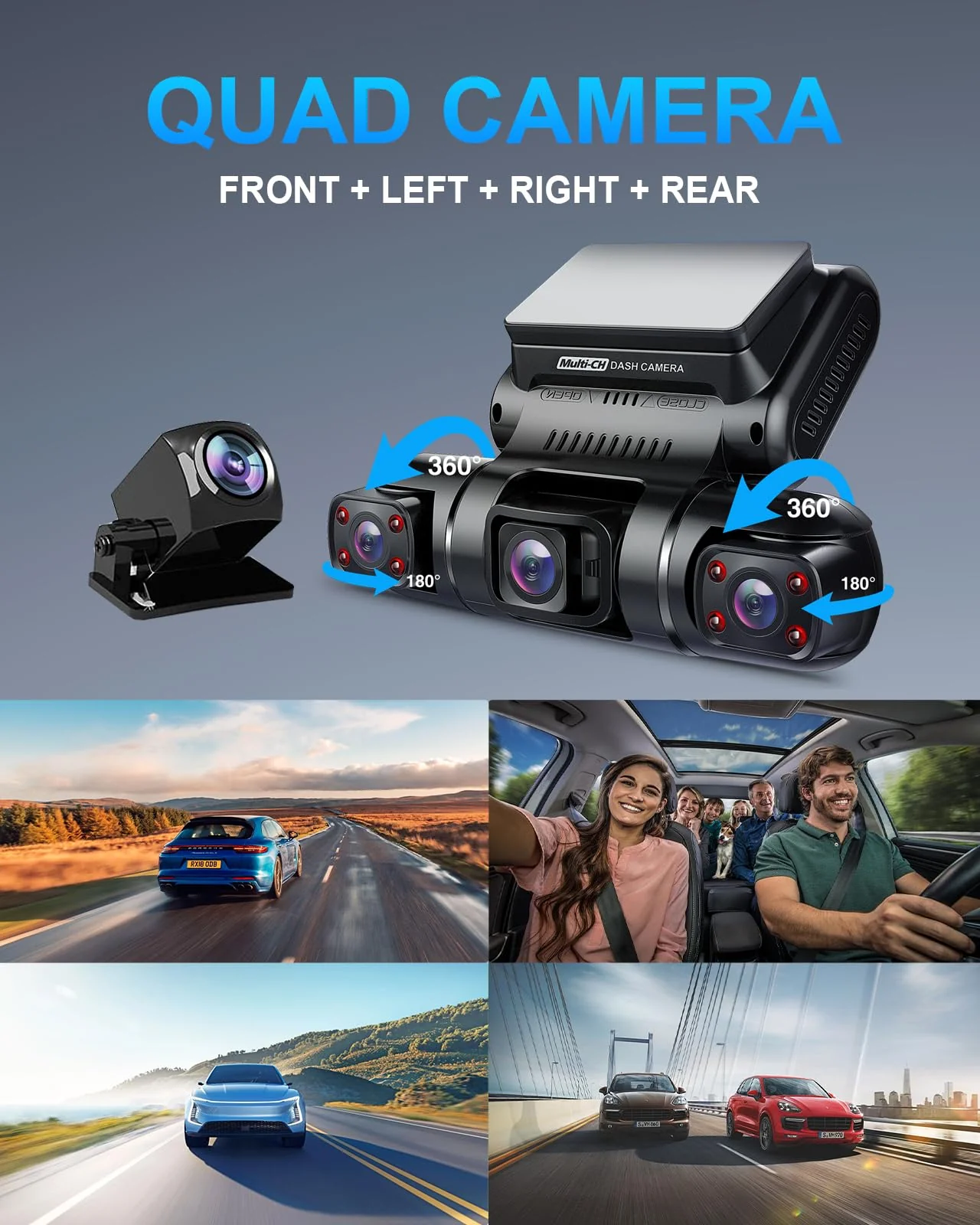 PRUVEEO 4-Channel Dash Cam, 1080P - John Pierce Auto Care
