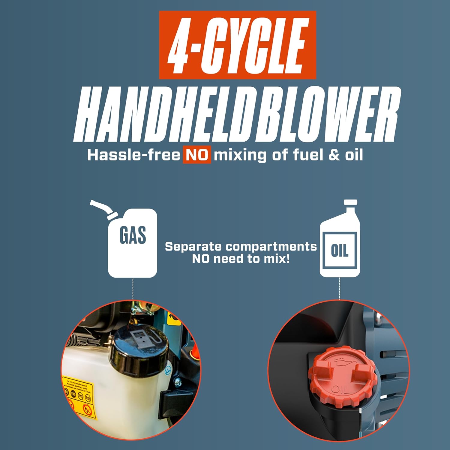 4QL 26.5 cc 4 Cycle Handheld Gas Leaf Blower, Up to 410 CFM and 125 MPH, Easy Start, Lightweight, Dual Grip Handle (BL4QL L) - John Pierce Auto Care