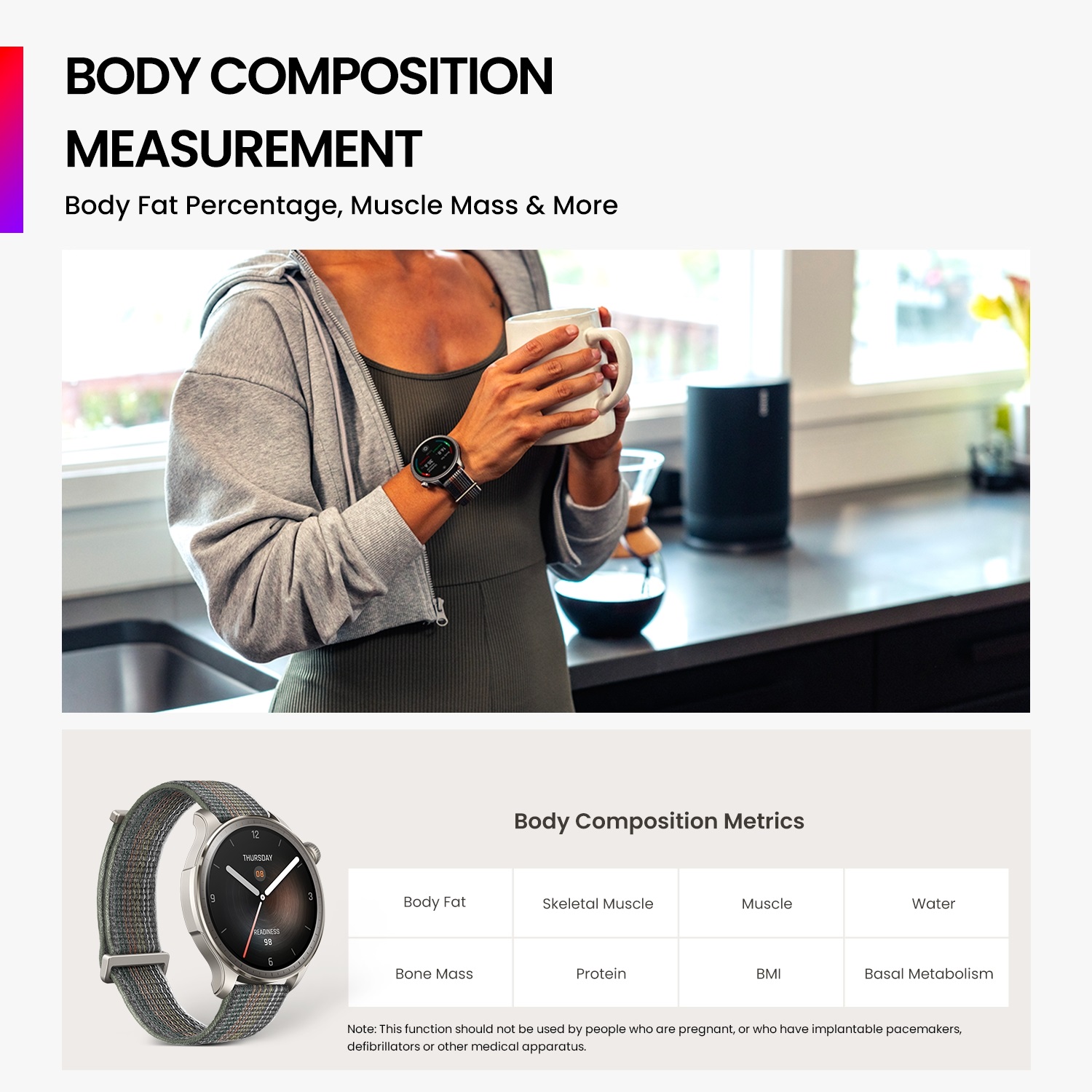 Amazfit Balance Smartwatch, 46mm, Sunset Grey - John Pierce Auto Care