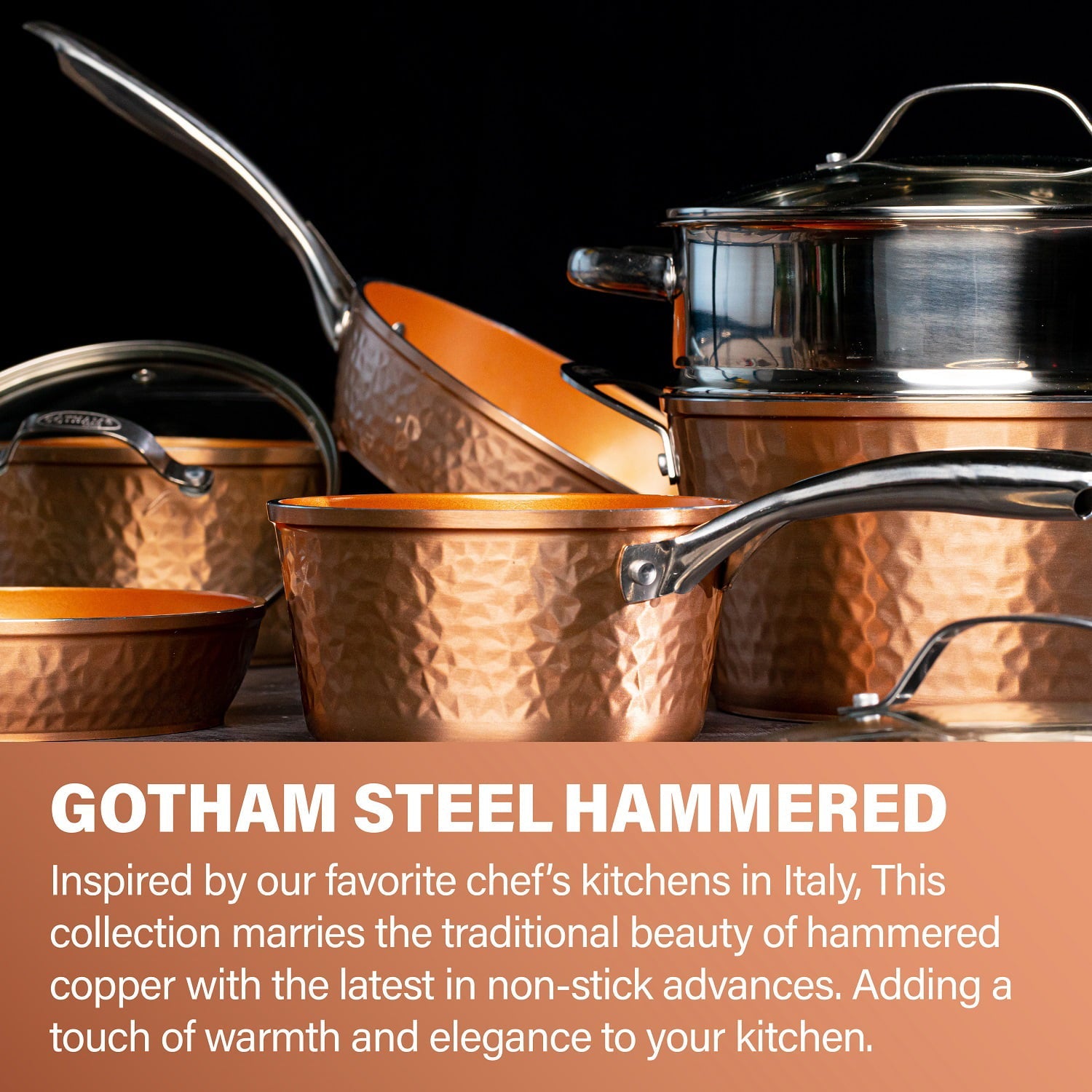 Gotham Steel Hammered 10-Piece Cookware Set - John Pierce Auto Care