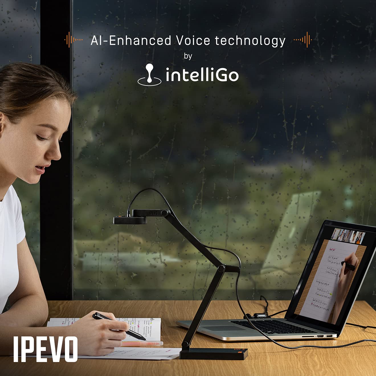 IPEVO V4K PRO Ultra HD USB Document Camera with AI Enhanced Mic - John Pierce Auto Care