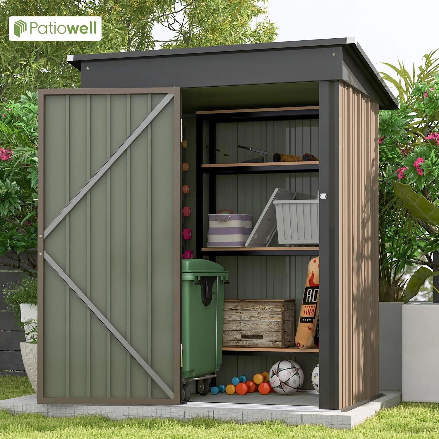 Patiowell 5x3 ft Outdoor Storage Shed - John Pierce Auto Care